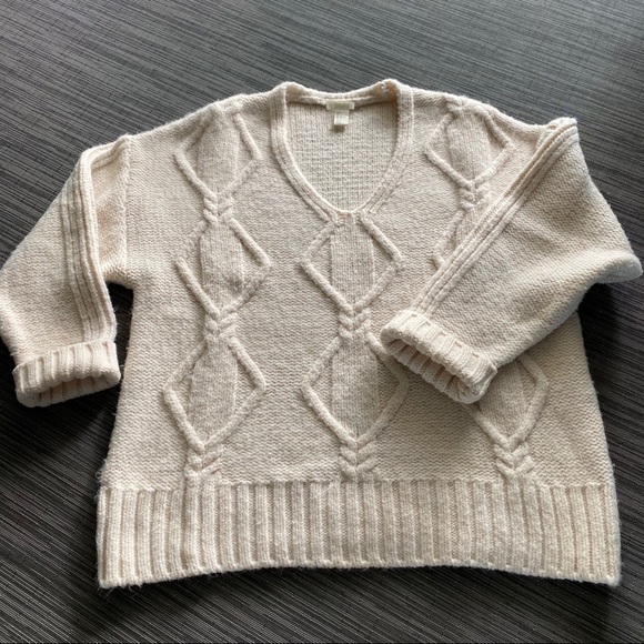 H&M Cable Knit V-Neck Sweater - Picture 5 of 14